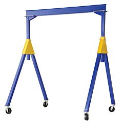 Vestil Fhsn-8-20 Steel Knockdown Fixed Gantry Crane With Phenolic Casters 20 Ft. 8000 Lb. Capacity, Blue