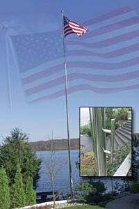 Vestil Flp-20-Ss Stainless Steel Flagpole 20 Ft. Height Silver