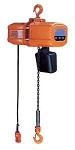 Vestil H-1000-1 Steel Economy Chain Hoist With Chain Container 1 Phase 1000 Lb. Capacity, Orange