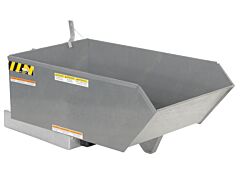 Vestil H-25-Hd-Gal Steel Heavy Duty Low Profile Self Dumping Hopper 1/4 Cubic Yard 6000 Lb. Capacity, Galvanized