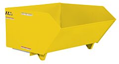 Vestil H-50-Hd-Yel Steel Heavy Duty Low Profile Self Dumping Hopper 1/2 Cubic Yard 6000 Lb. Capacity, Yellow