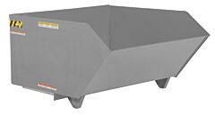 Vestil H-50-Md-Gy-Sg Steel Medium Duty Low Profile Self Dumping Hopper 1/2 Cubic Yard 4000 Lb. Capacity, Battleship Gray