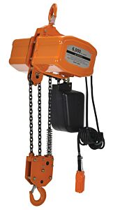 Vestil H-6000-1 Steel Economy Chain Hoist With Chain Container 1 Phase 6000 Lb. Capacity, Orange