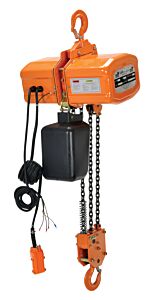 Vestil H-6000-3 Steel Economy Chain Hoist With Chain Container 3 Phase 6000 Lb. Capacity, Orange