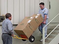 Vestil Hand-Tpe Steel Stair Hand Truck 17-1/2" X 21" X 44-1/2" 500 Lb. Capacity, Blue