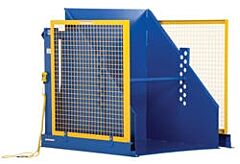Vestil Hbd-6-36 Steel Electric Hydraulic Box Dumper 36" Dump Height 6,000 Lb. Capacity, Blue