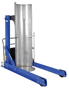 Vestil Hdd-36-10-P-Ssc Stainless Steel Portable Hydraulic Drum Dumper 36" Dump Height 1,000 Lb. Capacity, Blue/Silver