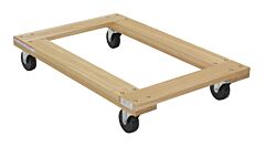 Vestil Hdof-2436-12-Nm Hardwood Open Deck Dolly With Non Marking Casters 36" X 24" X 6-3/4" 1200 Lb. Capacity