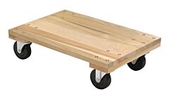 Vestil Hdos-1624-12-Nm Hardwood Solid Deck Dolly With Non Marking Casters 24" X 16" X 6-15/16" 1200 Lb. Capacity