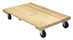 Vestil Hdos-2436-12-Nm Hardwood Solid Deck Dolly With Non Marking Casters 36" X 24" X 6-15/16" 1200 Lb. Capacity