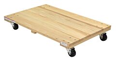 Vestil Hdos-2436-9-Nm Hardwood Solid Deck Dolly With Non Marking Casters 36" X 24" X 6-3/16" 900 Lb. Capacity