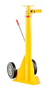 Vestil Hi-J-100 Steel Ratchet Trailer Stabilizing Jack 50,000 Lb. Lifting Capacity, Yellow