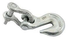 Vestil Hook-R-4 Steel Rigid Grab Hook With Shackle 4,000 Lb. Capacity, Silver