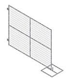 Vestil Hrail-A-9072 Galvanized Steel Construction Safety Barrier Add On Unit For Hrail-9072