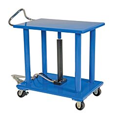 Vestil Ht-30-2436 Steel Hydraulic Post Table 24" X 36" 3,000 Lb. Capacity, Blue