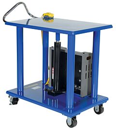 Vestil Ht-40-2436-Dc Steel Dc Powered Hydraulic Post Table 24 In X 36 In 4,000 Lb. Capacity, Blue
