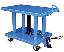 Vestil Ht-60-2436 Steel Hydraulic Post Table 24" X 36" 6,000 Lb. Capacity, Blue