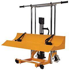 Vestil Hyd-Roll-47 Steel Roll Lifter Transporter 15-3/4" Roll Diameter 880 Lb. Capacity, Yellow