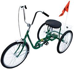 Vestil Ibike-3-Dc-G Standard Industrial Bicycle 250 Lb. Capacity, Green