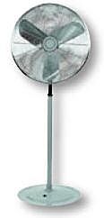 Vestil Icrf-24-Po Steel Oscillating Pedestal Circulatory Fan 65-1/2" Height Silver