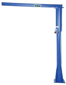 Vestil Jib-Fm-3 Steel Floor Mounted Jib 80" I-Beam 300 Lb. Capacity, Blue