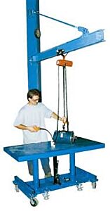 Vestil Jib-Hc-6 Steel High Clearance Tie Rod Jib 79-3/4" I-Beam 600 Lb. Capacity, Blue