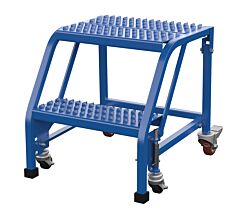 Vestil Lad-Pw-18-2-G-Nhr Steel Standard Slope Ladder No Handrail 58 Degree 2 Grip Strut 16-13/16" Step Width 350 Lb. Capacity, Blue