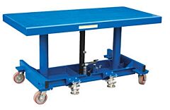 Vestil Ldlt-3096 Steel Ergonomic Long Deck Cart 30" X 96-1/4" X 31" 2,000 Lb. Capacity, Blue