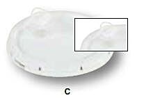 Vestil Lid-54-Pwst High Density Polyethylene 3-1/2, 5 And 6 Gallon Spout Top With Tear Tab White