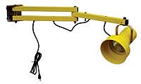 Vestil Ll-40-Fan Steel Incandescent Double Arm Load Light With Fan 40" Length, Yellow