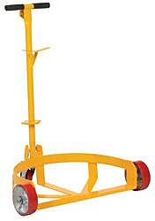 Vestil Lo-Dc-Pu Steel Low Profile Drum Dolly With Poly On Steel Casters 21-5/8" X 31-5/8" X 37-5/8" 1200 Lb. Capacity, Yellow