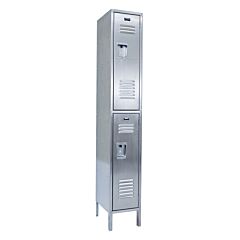 Vestil Lock-1218-Ssd1 Stainless Steel Lockers 1 Column With 2 Rows 12" X 18" X 78" Silver