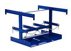 Vestil Lp-170 Steel Fork Truck Lp Tank Caddy 39-1/8" X 38-1/4" X 29" 6 Tank Capacity, Blue