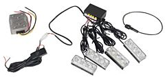 Vestil Lt-Light-4 Led Pedestrian Warning System 5" X 12" X 3", Black