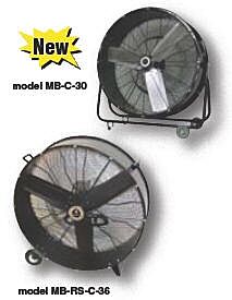 Vestil Mb-Rs-C-36 Steel Two Speed Commercial Direct Driver Blower 39" X 13" X 40", Black