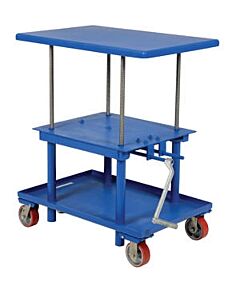 Vestil Mt-2460-Lp Steel Low Profile Post Table 24" X 60" 2000 Lb. Capacity, Blue