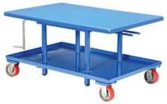 Vestil Mt-3048-Lp Steel Low Profile Post Table 30" X 48" 2000 Lb. Capacity, Blue
