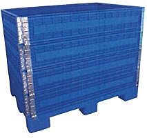Vestil Multi-C Polyethylene Multi Height Container 31-1/2" X 47-1/4" X 37-1/2" 2500 Lb. Capacity, Blue