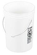Vestil Pail-6-Pws High Density Polyethylene Open Head Pail With Steel Handle 12" X 12" X 16-15/16" 6 Gallon White