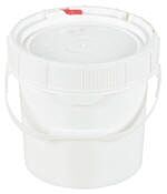 Vestil Pail-Scr-35-W High Density Polyethylene Screw Top Pail And Lid 12-5/8" X 12-5/8" X 12-3/16" 3-1/2 Gallon White