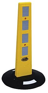 Vestil Pbol-24 Plastic Bollard Barricade 13-1/4" X 13-1/4 In X 23", Yellow