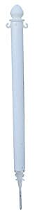 Vestil Pcb-W-G Plastic Barricade Ground Stake 4 Pack 2-1/2" X 2-1/2" X 45" White