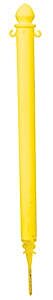 Vestil Pcb-Y-G Plastic Barricade Ground Stake 4 Pack 2-1/2" X 2-1/2" X 45", Yellow