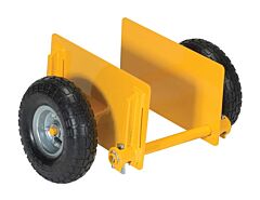 Vestil Pldl-Adj-10Pn Steel Adjustable Panel Dolly With Pneumatic Wheels 20-7/8" X 15" X 11-1/2" 600 Lb. Capacity, Yellow