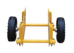 Vestil Pldl-Adj-8Mr Steel Adjustable Panel Dolly With Mold On Rubber Casters 19-1/4" X 15" X 10-1/2" 1000 Lb. Capacity, Yellow