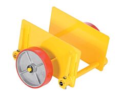 Vestil Pldl-Adj-8Ps Steel Adjustable Panel Dolly With Poly-On-Steel Casters 19-1/4" X 15" X 10-1/2" 1000 Lb. Capacity, Yellow