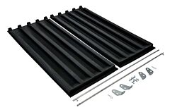 Vestil Plid-D-200 Polyethylene Heavy Duty D Style Hopper Lid (Use With 2 Cubic Yard Hoppers) Black