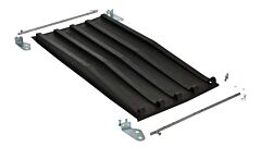 Vestil Plid-D-25 Polyethylene Heavy Duty D Style Hopper Lid (Use With 1/4 Cubic Yard Hoppers) Black