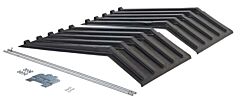 Vestil Plid-H-100 Polyethylene Heavy Duty H Style Hopper Lid (Use With 1 Cubic Yard Hoppers) Black