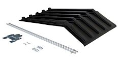 Vestil Plid-H-50 Polyethylene Heavy Duty H Style Hopper Lid (Use With 1/2 Cubic Yard Hoppers) Black